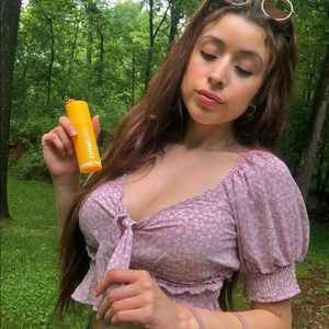 Lavender Peasant Top